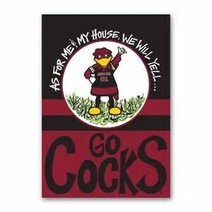 NEW MAGNOLIA LANE cocky house flag in red/ black